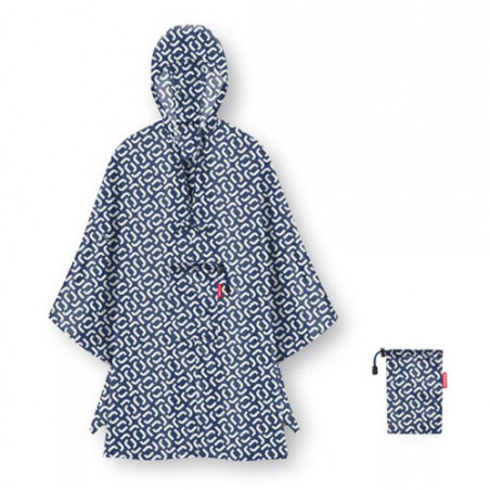 Poncho de pluie bleu marine signature