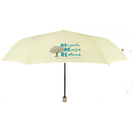 Petit parapluie pliable écologique écru