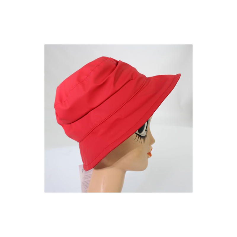 Chapeau de pluie rouge pour femme