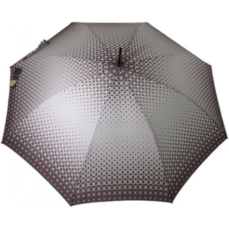 Parapluie motif design taupe géométrique Pierre Cardin