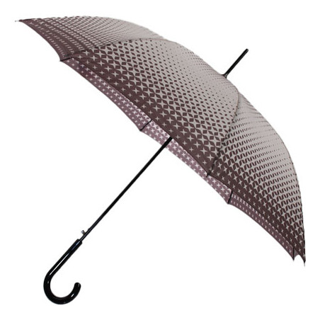 Parapluie motif design taupe géométrique Pierre Cardin