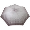 Parapluie pliant motif design taupe géométrique Pierre Cardin