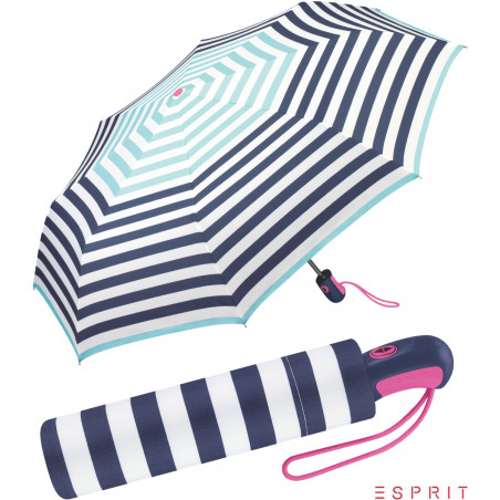 Parapluie pliant Esprit nautique liseré vert