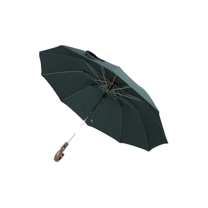 Parapluie pliant vert anglais fabriqué en France