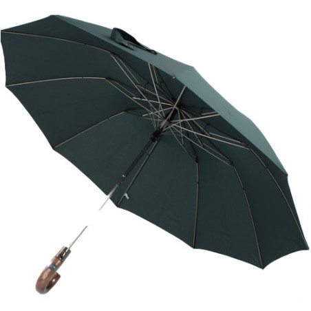 Parapluie pliant vert anglais fabriqué en France
