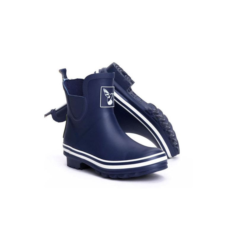 Bottines de pluie femme bleu marine