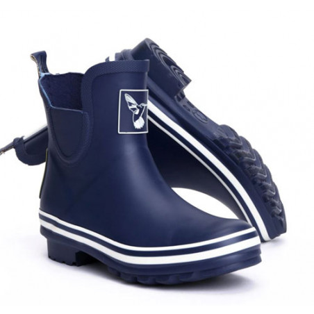 Bottines de pluie femme bleu marine