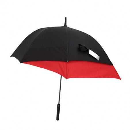 Parapluie golf léger tempête noir et rouge