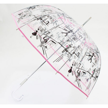 Parapluie cloche transparent shopping