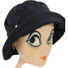 Chapeau de pluie noir anthracite aspect tissus