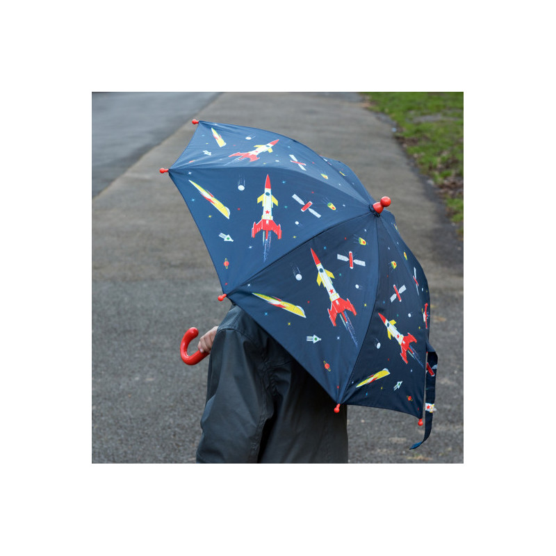 Parapluie enfant vintage fusée spatiale