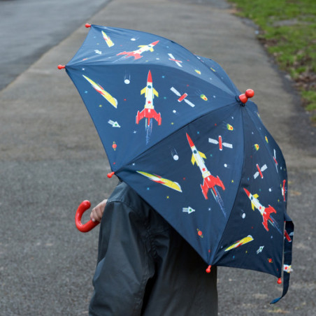 Parapluie enfant vintage fusée spatiale
