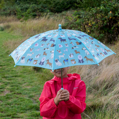 Parapluie pour enfant "mon copain le chien"  bleu