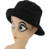 Chapeau de pluie noir aspect tissus