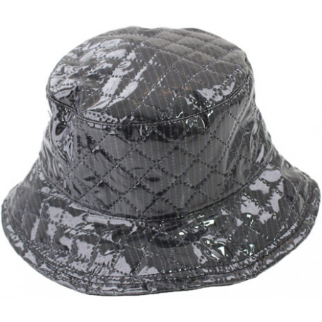 Chapeau de pluie femme motif tartan noir