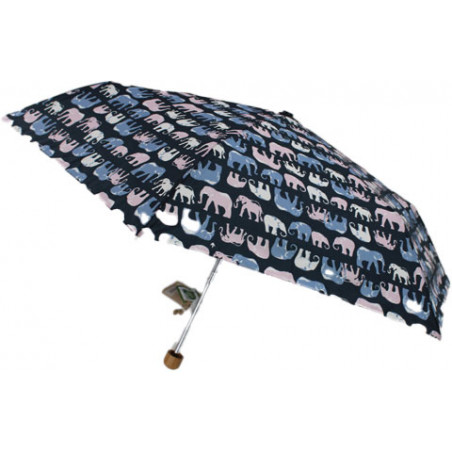 Petit parapluie pliant écologique motif éléphants