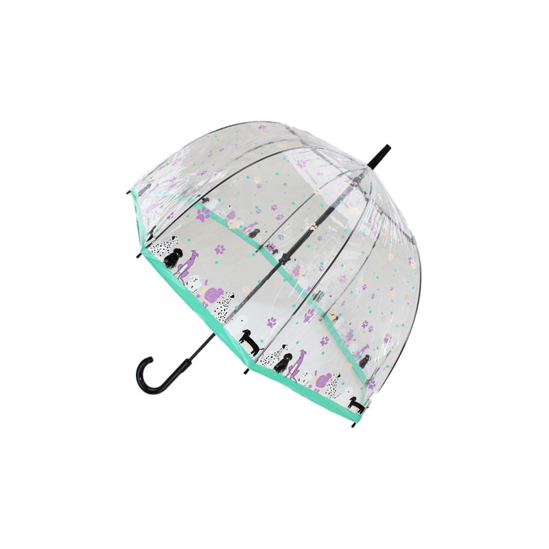 Parapluie cloche transparent anglais lovely chiens