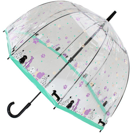 Parapluie cloche transparent anglais lovely chiens