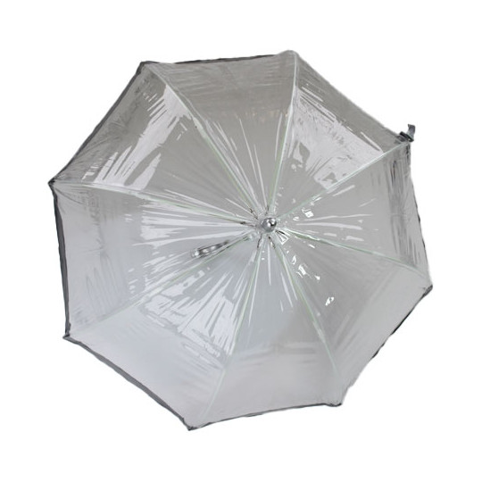 Parapluie Transparent Benetton Pour Enfant - Motif Cœur, Canne Manuelle, 72 Cm Ouvert, 250g