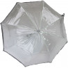 Parapluie enfant cloche transparent bordure argent