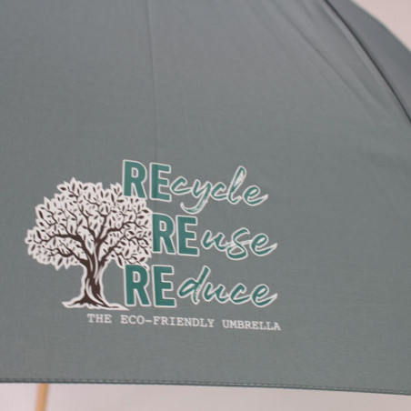 Parapluie canne écologique vert ouverture automatique