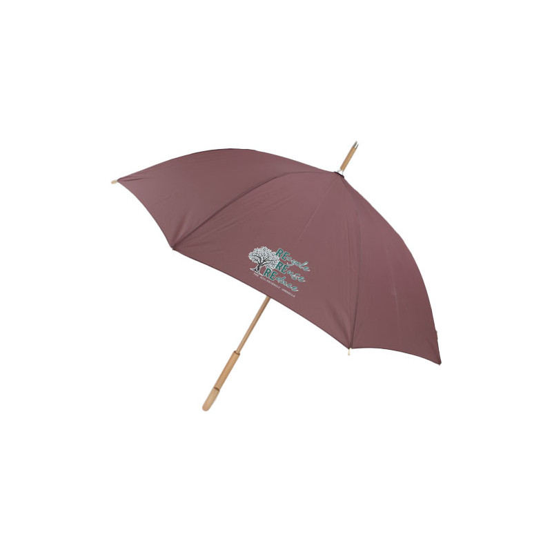 Parapluie canne écologique couleur prune ouverture automatique