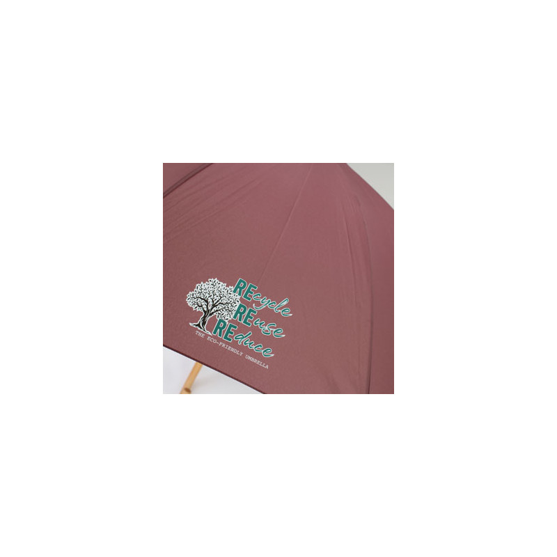 Parapluie canne écologique couleur prune ouverture automatique