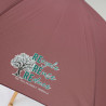 Parapluie canne écologique couleur prune ouverture automatique