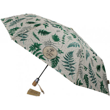 parapluie pliable écologique motif feuillage ouverture automatique