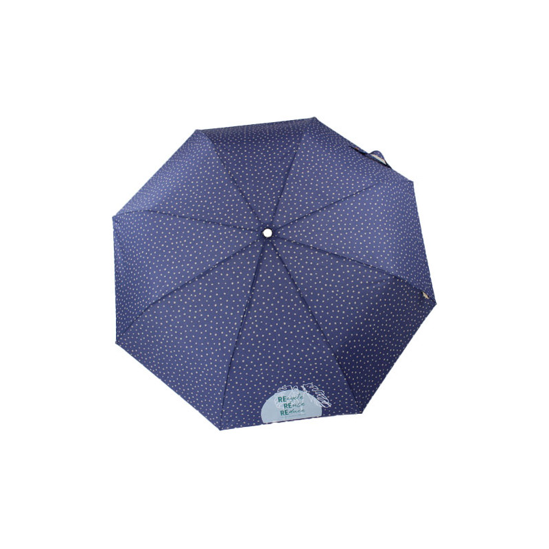 petit parapluie pliable écologique bleu a pois