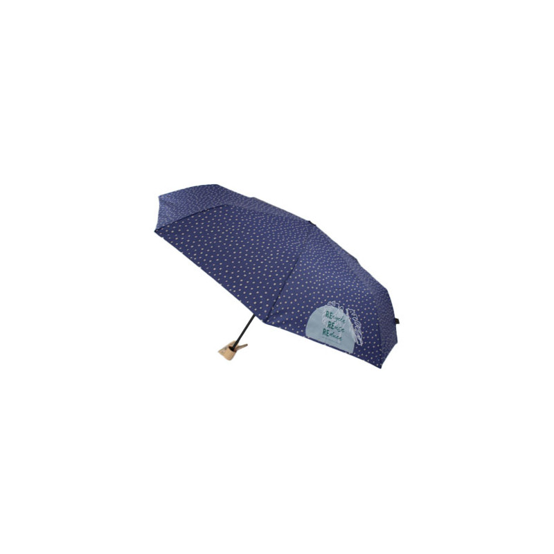petit parapluie pliable écologique bleu a pois