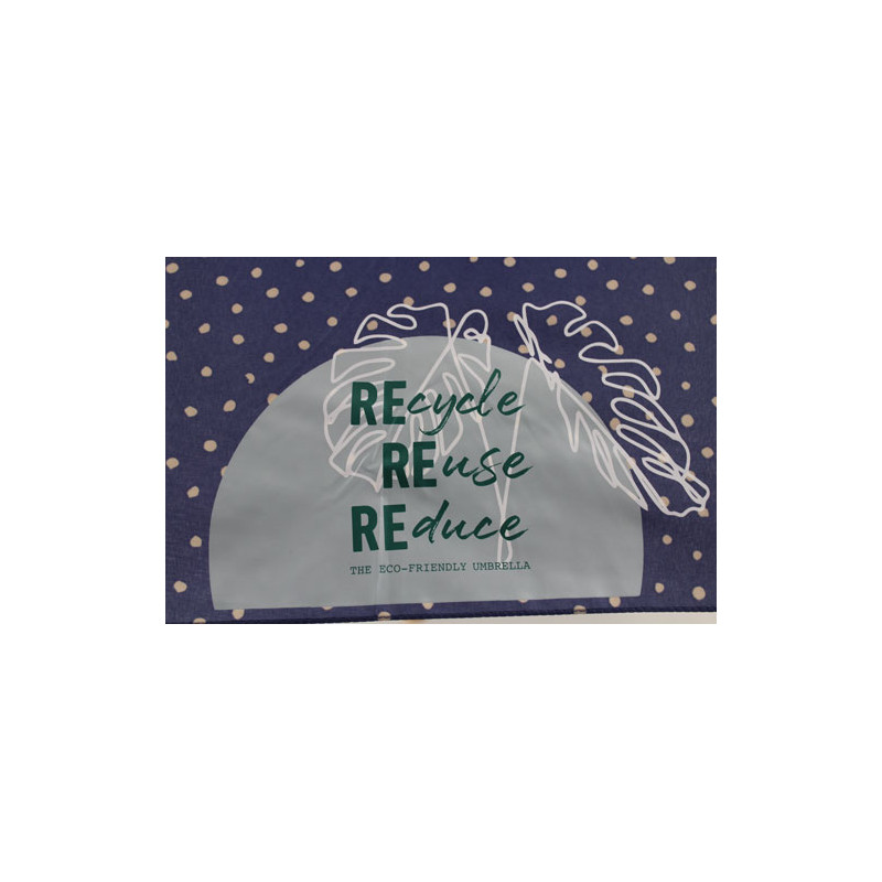 petit parapluie pliable écologique bleu a pois