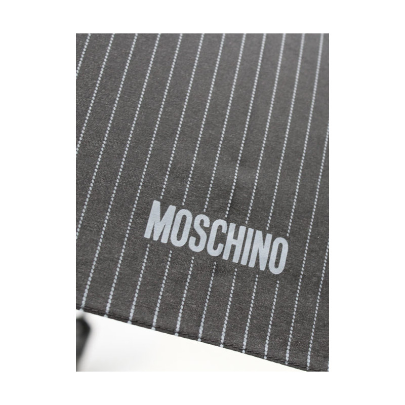 Parapluie pliant noir rayures par Moschino