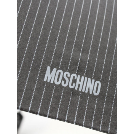 Parapluie pliant noir rayures par Moschino