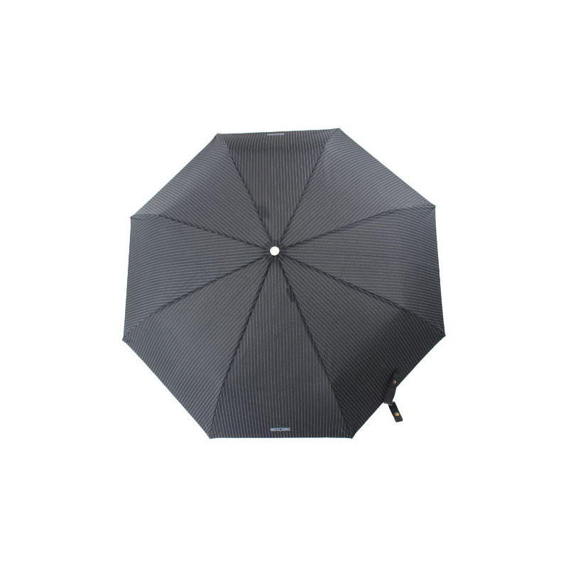 Parapluie pliant noir rayures par Moschino