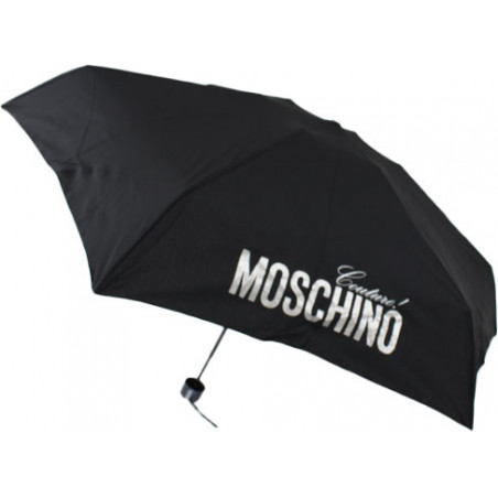 Mini parapluie noir et argent Moschino avec trousse
