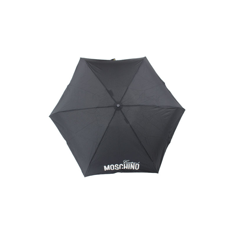 Mini parapluie noir et argent Moschino avec trousse