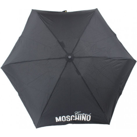 Mini parapluie noir et argent Moschino avec trousse