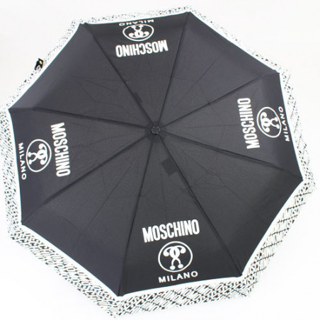 Parapluie noir Moschino Milano pliant M charm
