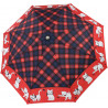 Parapluie pliant chats écossais rouge