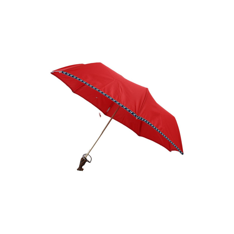 Parapluie de luxe pliant rouge scottich