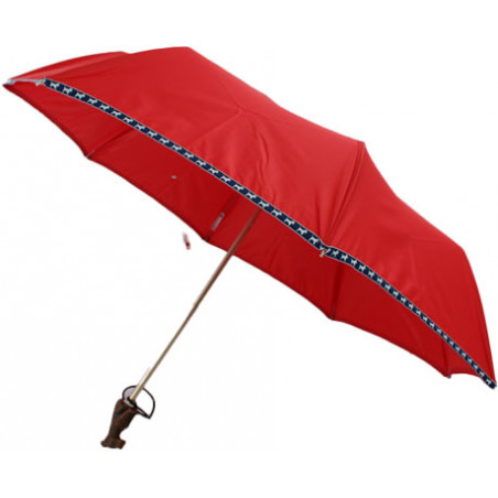 Parapluie de luxe pliant rouge scottich