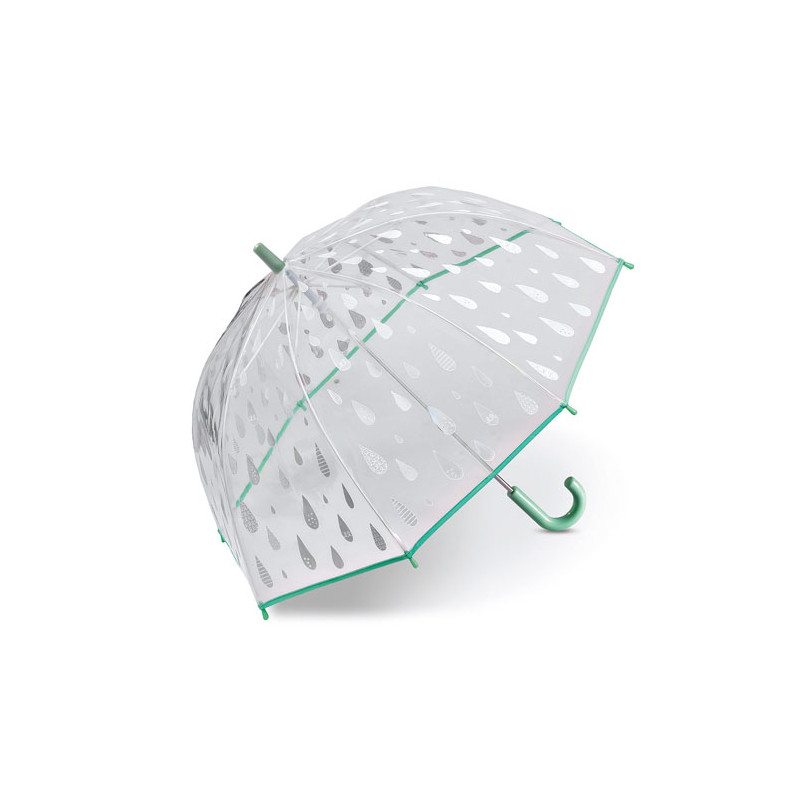 Parapluie enfant transparent gouttes de pluie marque Esprit