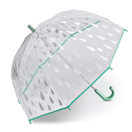 Parapluie enfant transparent gouttes de pluie marque Esprit