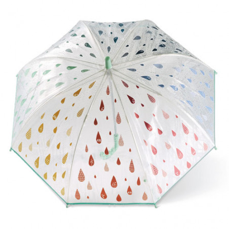 Parapluie enfant transparent gouttes de pluie marque Esprit