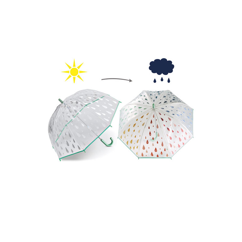 Parapluie enfant transparent gouttes de pluie marque Esprit