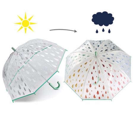 Parapluie enfant transparent gouttes de pluie marque Esprit