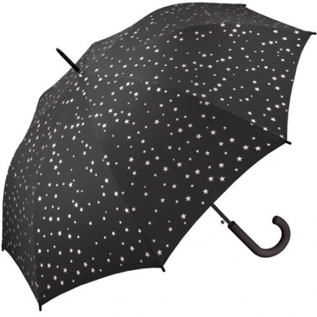 Parapluie canne Esprit stars fond noir